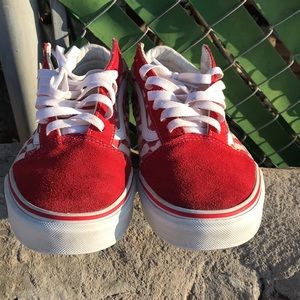 Red checkered vans